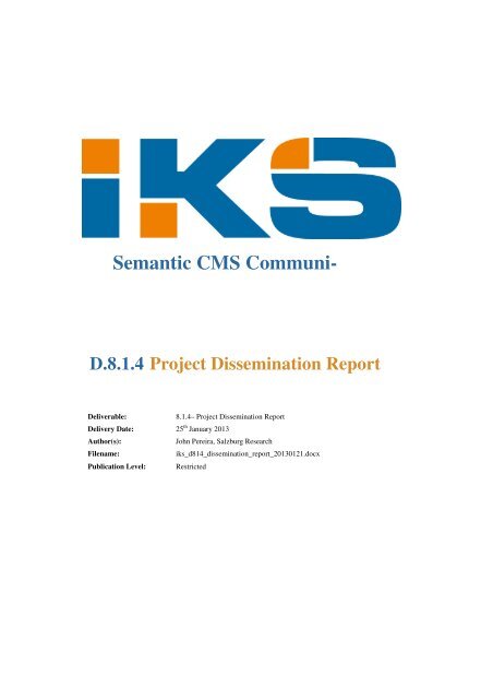 Semantic Cms Communi Iks Project