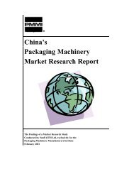 China's Packaging Machinery Market Research Report - PMMI
