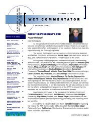 WCT COMMENTATOR - Wappingers Congress of Teachers