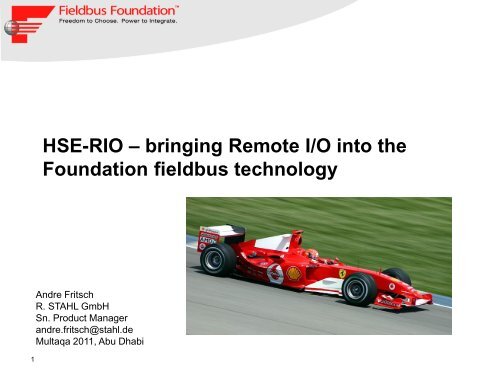 HSE-RIO - Fieldbus Foundation