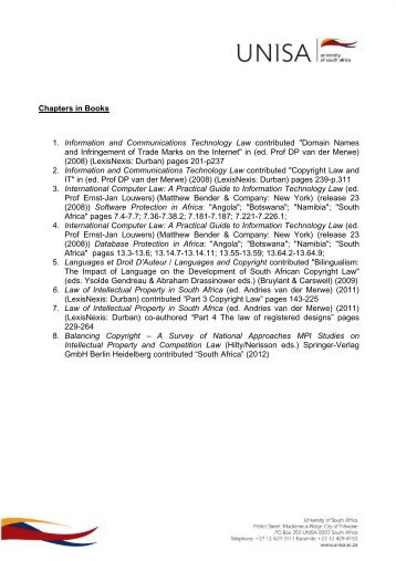 Publications - Unisa