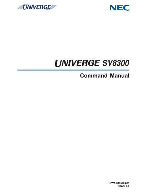SV8300 Command Manua.. SV8300 Command Manua..