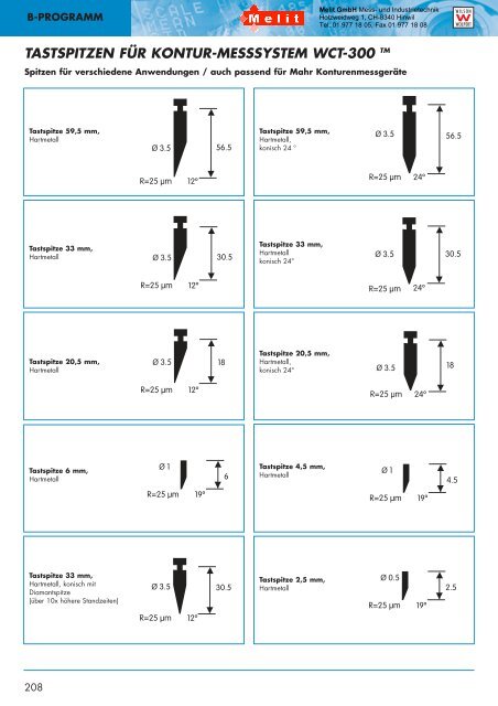 KONTUREN-MESSSYSTEM WCT-300 TM - bei der Melit GmbH
