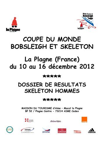 FIBT Bob & Skeleton World Cup 2012/13 La Plagne (FRA)