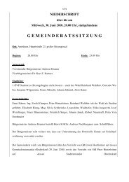 G E M E I N D E R A T S S I T Z U N G Allentsteig