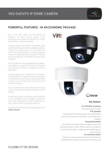 VK2-540VFD IP Dome Camera - Norbain