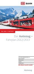 Der Autozug – Fahrplan 2012/2013 - DB Autozug