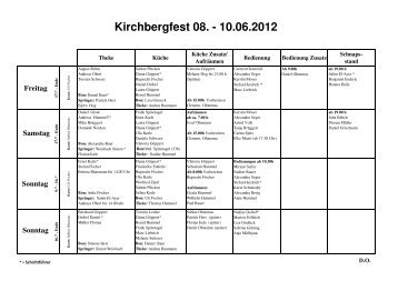 Kirchbergfest 08. - 10.06.2012 Sonntag