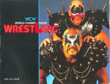 WCW: World Championship Wrestling - Nintendo NES - Manual ...