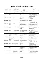 Termine Mistral/ Raceboard 2004 - DWSV