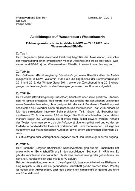 Ausbildungsberuf Wasserbauer / Wasserbauerin - Bezirksregierung ...