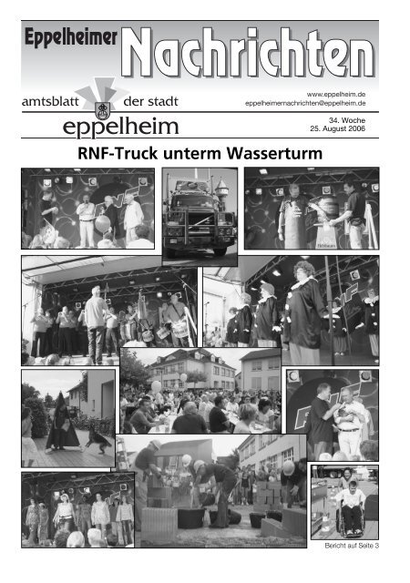 RNF-Truck unterm Wasserturm - Eppelheim