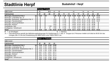 Stadtlinie Herpf - Meininger Busbetriebs GmbH