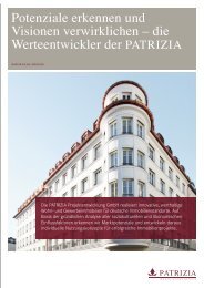 PATRIZIA Projektentwicklung GmbH - PATRIZIA Immobilien AG