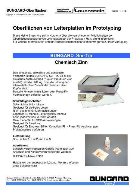 Oberflächen von Leiterplatten im Prototyping - lauenstein ag