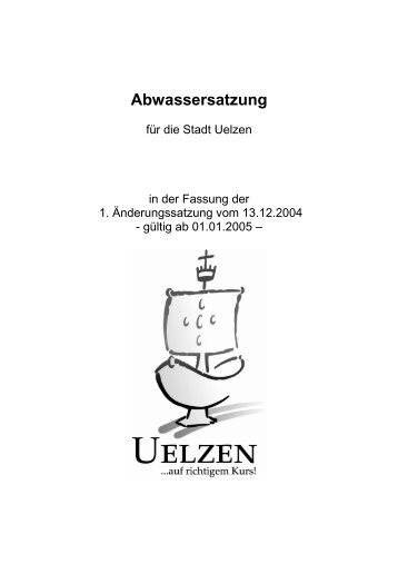 7.3.01 - Abwassersatzung - Stadt Uelzen