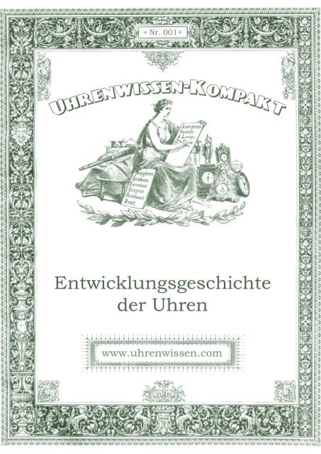 Uhrenwissen-kompakt Nr.1 - Fachwissen mechanische Uhren