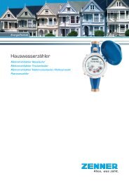 Technische Daten Wasserzähler - e.wa riss