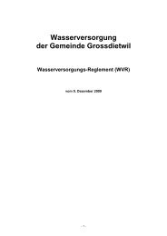 Wasserversorgungs-Reglement - Gemeinde Grossdietwil