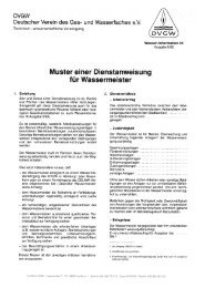 Muster einer Dienstanweisung für Wassermeister - DVGW ...