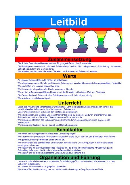 Leitbild Schule - Gemeinde Grossdietwil