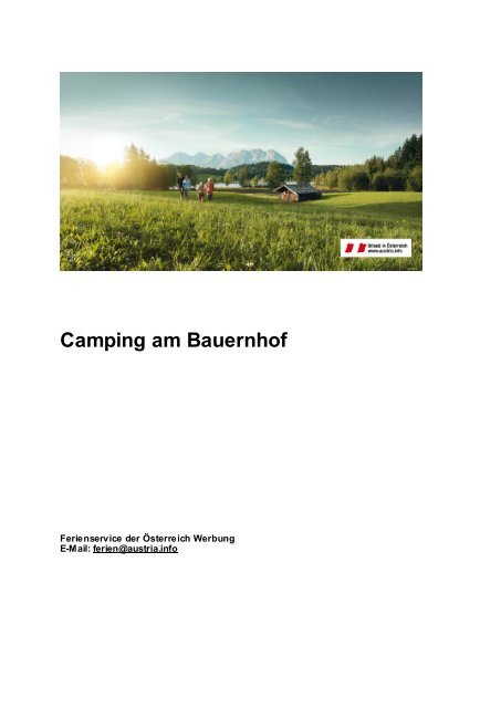 Camping am Bauernhof