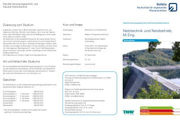 Netztechnik und Netzbetrieb, M.Eng. - TWW