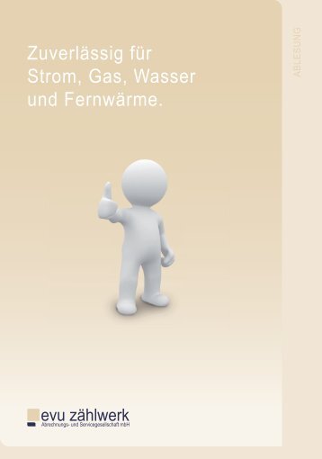 Zuverlässig für Strom, Gas, Wasser und Fernwärme. - evu-zählwerk