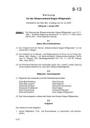 8 - 13 Satzung Wasserverband Siegen-Wittgenstein - Wilnsdorf