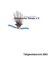 Tätigkeitsbericht 2003, Teil 1 - Biologische Station Haus Bürgel