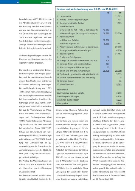 Jahresbericht 2004 - Wasserverband Eifel-Rur