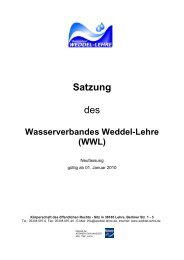 Satzung des Wasserverbandes Weddel-Lehre (WWL)