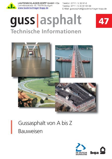 Gussasphalt von A bis Z Bauweisen Technische ... - gussasphalt.de