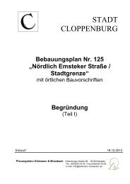 Bebauungsplan Nr. 125 - Cloppenburg.name