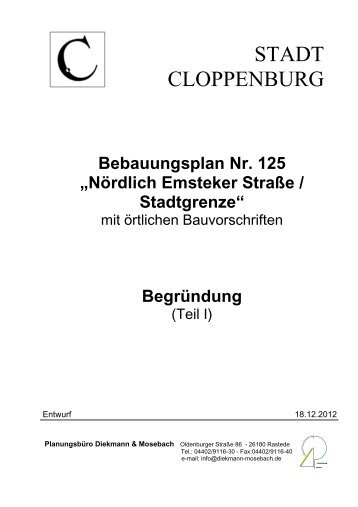 Bebauungsplan Nr. 125 - Cloppenburg.name