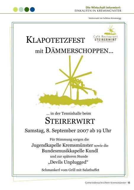 Gemeindenachrichten September/Oktober 2007 - Marktgemeinde ...