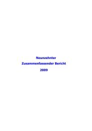 Neunzehnter Zusammenfassender Bericht 2009 - Hessischer ...