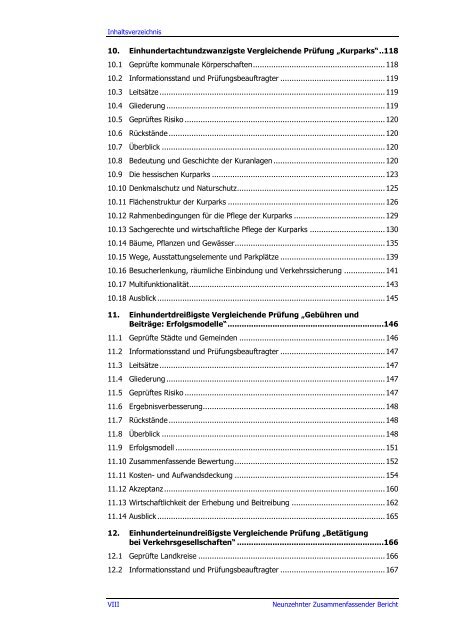 Neunzehnter Zusammenfassender Bericht 2009 - Hessischer ...