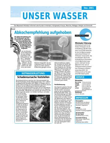 Werkzeitung vom Dezember 2001