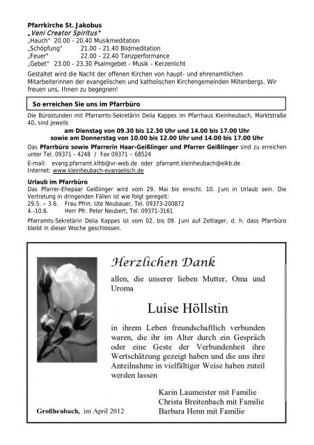 Großheubacher Nachrichten Ausgabe 10-2012 - STOPTEG Print ...