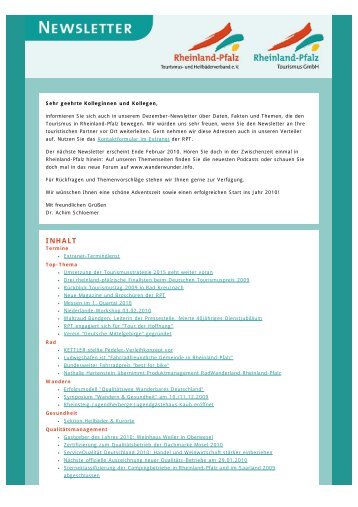 Heilbäderverband eV | Newsletter - Tourismusnetzwerk Rheinland ...