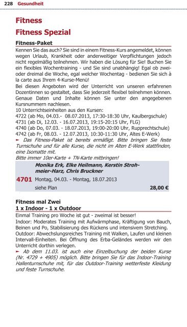 Programm VHS Bamberg Frühjahr 2013 - Städtische ...