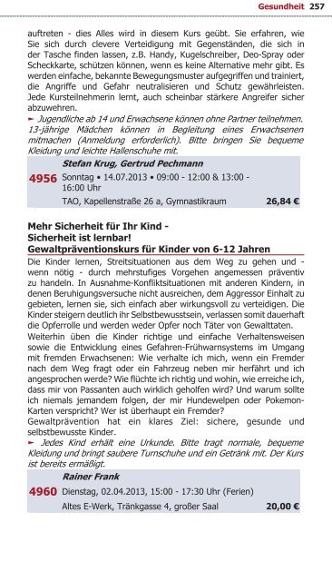 Programm VHS Bamberg Frühjahr 2013 - Städtische ...