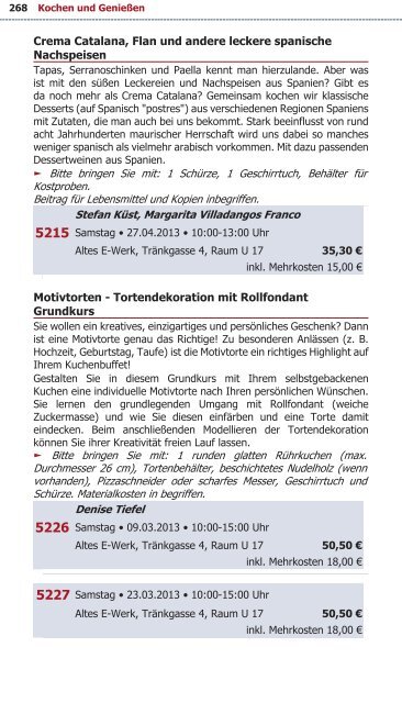 Programm VHS Bamberg Frühjahr 2013 - Städtische ...