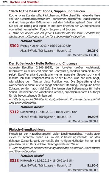 Programm VHS Bamberg Frühjahr 2013 - Städtische ...