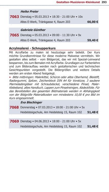 Programm VHS Bamberg Frühjahr 2013 - Städtische ...