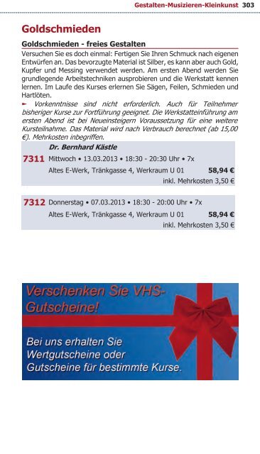 Programm VHS Bamberg Frühjahr 2013 - Städtische ...