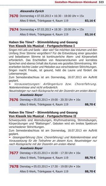 Programm VHS Bamberg Frühjahr 2013 - Städtische ...