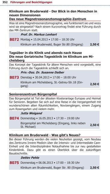 Programm VHS Bamberg Frühjahr 2013 - Städtische ...