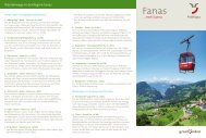 Wanderwege in der Region Fanas